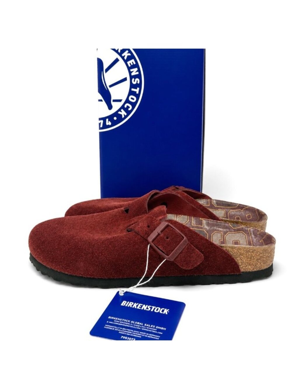 Birkenstock Boston Zinfandel Suede Clogs Women’s 7 EU 38 Narrow